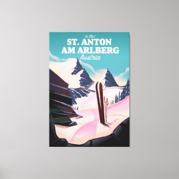 St. Anton Am Arlberg Ski Austria Canvas Print by bartonleclaydesign at Zazzle