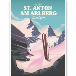 St. Anton am Arlberg ski Austria Sticker