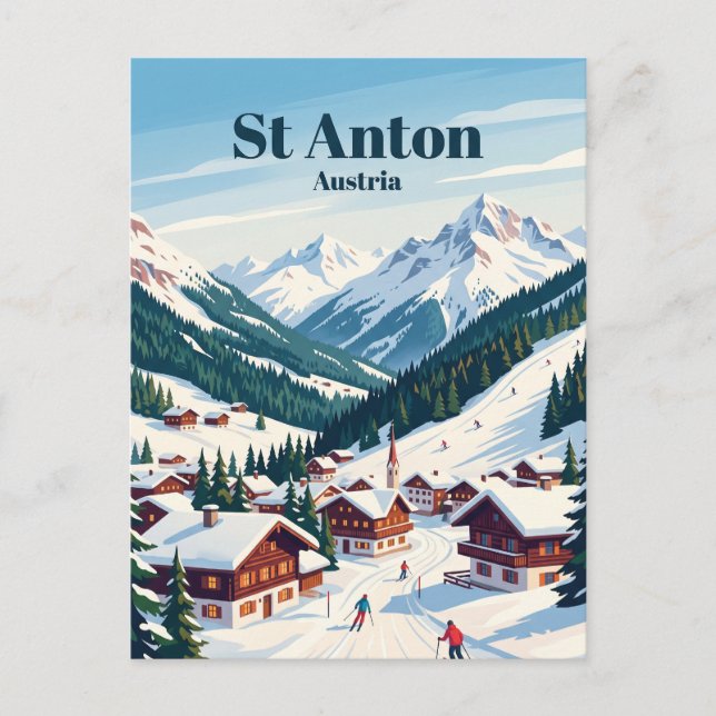 St Anton, Austria Postcard (Front)
