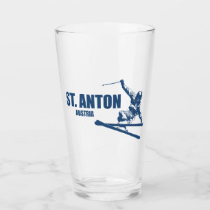 St. Anton Austria Skier Glass