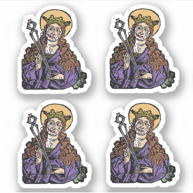 St. Apollonia with Pulled Tooth (Nuremberg) 4-Up Sticker (Front)