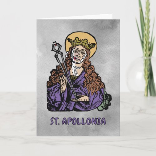 St Apollonia with Pulled Tooth Nuremberg Card