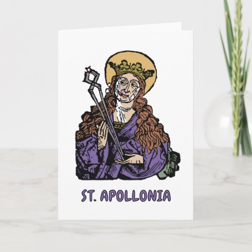 St Apollonia with Pulled Tooth Nuremberg Card