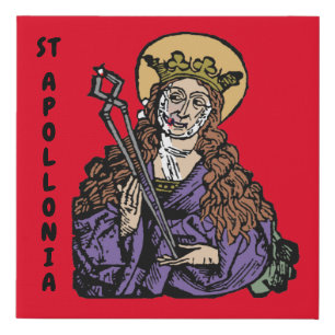 St. Apollonia with Pulled Tooth (Nuremberg) Faux Canvas Print