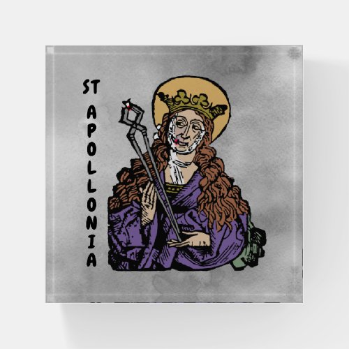 St Apollonia with Pulled Tooth Nuremberg Paperweight