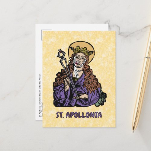 St Apollonia with Pulled Tooth Nuremberg Postcard