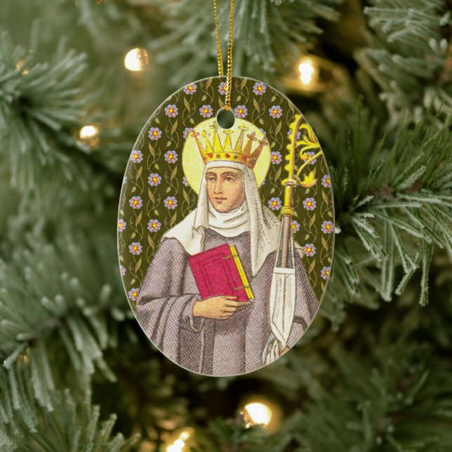 St. Audrey (Etheldreda) (P 003) Ceramic Ornament (Tree)