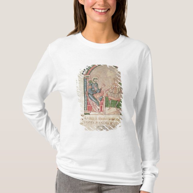 St. Augustine Arguing with Faustus T-Shirt (Front)
