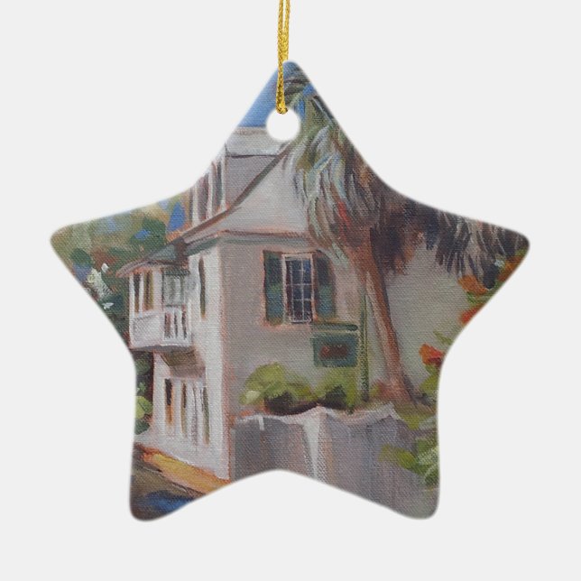 St. Augustine Aviles Street Florida Ceramic Ornament (Front)