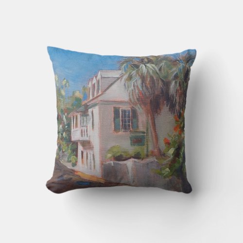 St Augustine Aviles Street Florida Throw Pillow