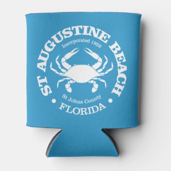 St Augustine Beach (crab) Can Cooler by NativeSon01 at Zazzle