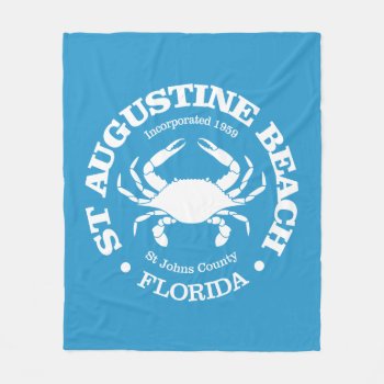 St Augustine Beach (crab) Fleece Blanket by NativeSon01 at Zazzle
