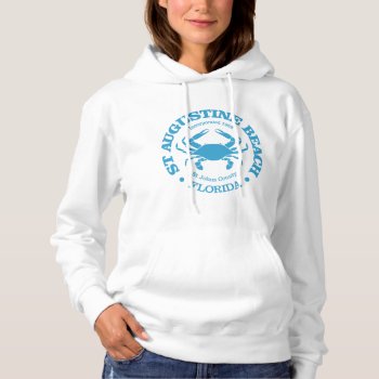 St Augustine Beach (crab) Hoodie by NativeSon01 at Zazzle