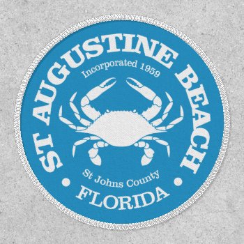 St Augustine Beach (crab) Patch by NativeSon01 at Zazzle