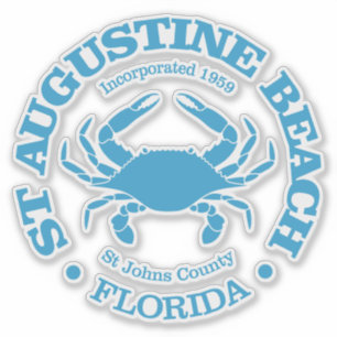 St Augustine Beach (crab) Sticker