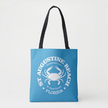 St Augustine Beach (crab) Tote Bag by NativeSon01 at Zazzle