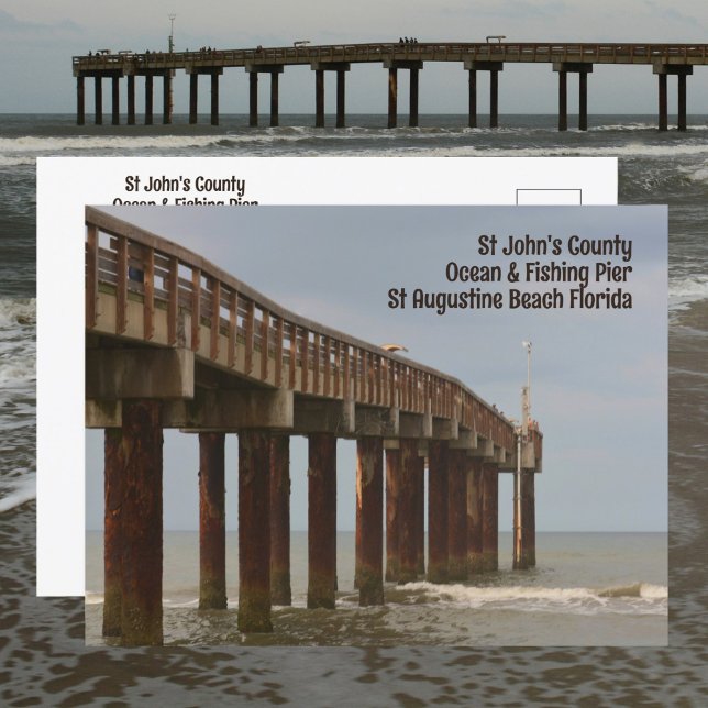St Augustine Beach FL Pier Photographic Postcard (Creator Uploaded)
