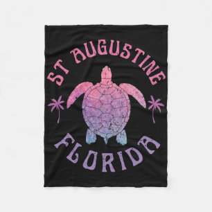 St Augustine Beach Florida Sea Turtle Summer Vacat Fleece Blanket