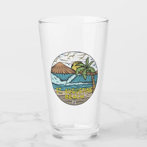 St Augustine Beach Florida Vintage  Glass