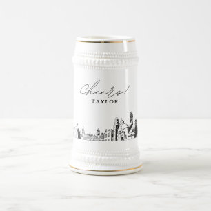 St. Augustine Bridal Party Gift Personalized Beer Stein