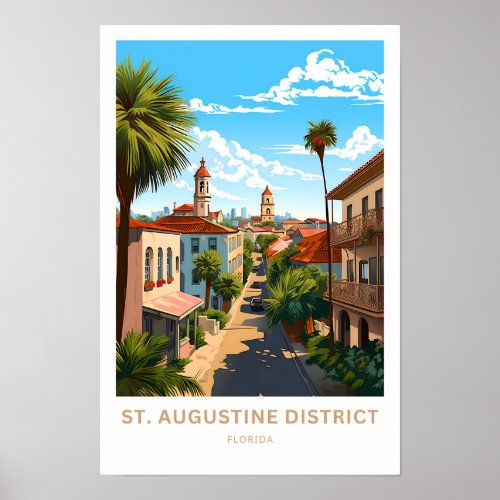 St Augustine District Florida Travel Print