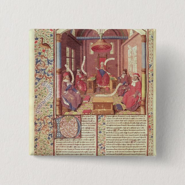 St. Augustine, Epicurus, Zeno, Antiochus & Pinback Button (Front)
