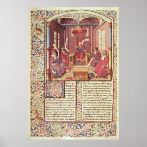 St Augustine Epicurus Zeno Antiochus  Poster