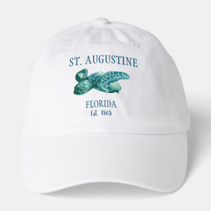 St Augustine EST 1565 Beach Sea Turtle Florida Hat