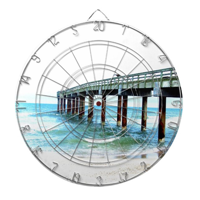 St. Augustine Fishing Pier Dart Board (Front)