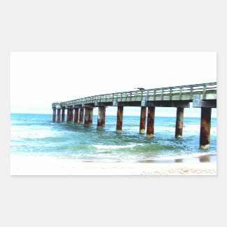 St. Augustine Fishing Pier Rectangular Sticker