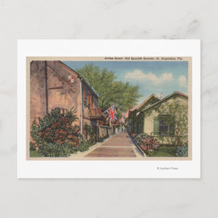 St. Augustine, FL - Aviles St. in Old Spanish Postcard