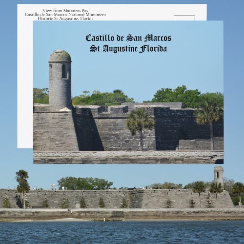 St Augustine FL Castillo de San Marcos Fortress Postcard