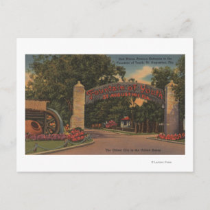 St. Augustine, FL - Fountain of Youth Entrance Postcard