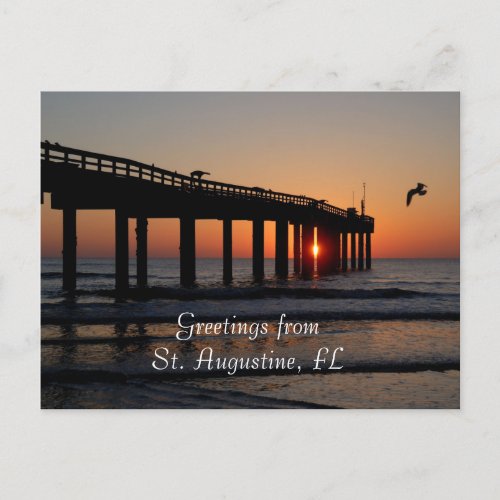 St Augustine FL Greetings Postcard