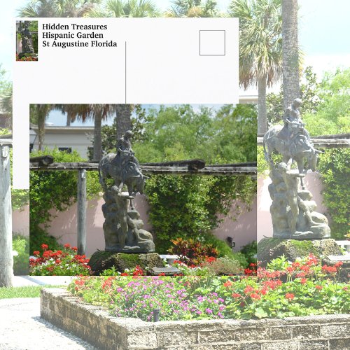 St Augustine FL Hispanic Garden Photographic Postcard