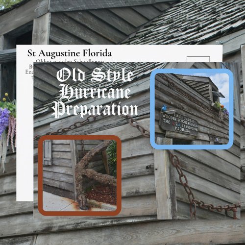 St Augustine FL Oldest Wooden Schoolhouse Postcard