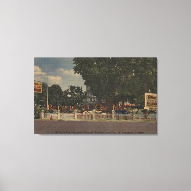St. Augustine, FL - Ripley's Believe-it-or-Not Canvas Print (Front)