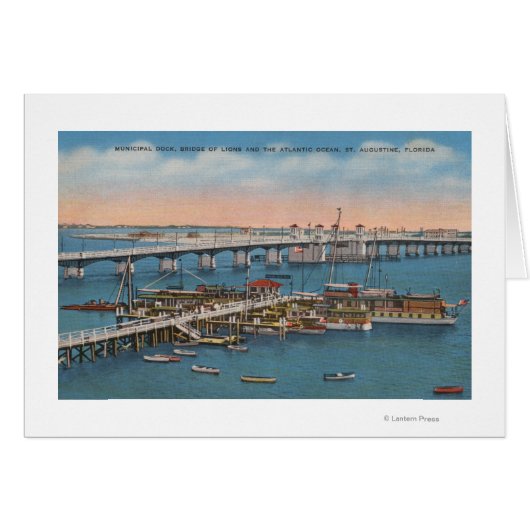 St. Augustine, FL - View of Bridge of Lions Cards (Front Horizontal)
