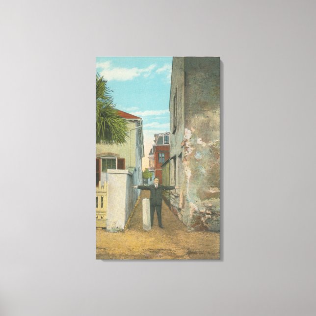 St. Augustine, FL - View of Treasury Street & Canvas Print (Front)