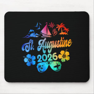 St. Augustine Florida 2026 Vacation Tie Dye Summer Mouse Pad