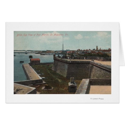 St. Augustine, Florida - Aerial of Ft. Marion Cards (Front Horizontal)