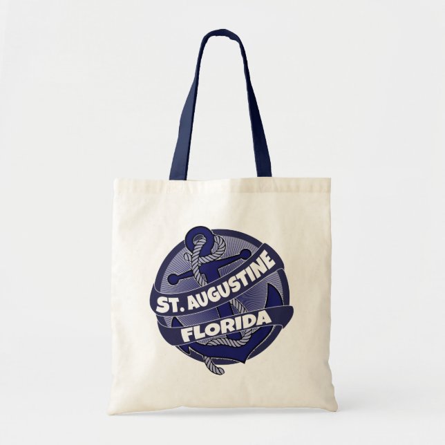 St. Augustine Florida anchor swirl tote bag (Front)