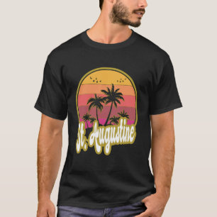 St. Augustine Florida Beach Retro Sunset T-Shirt