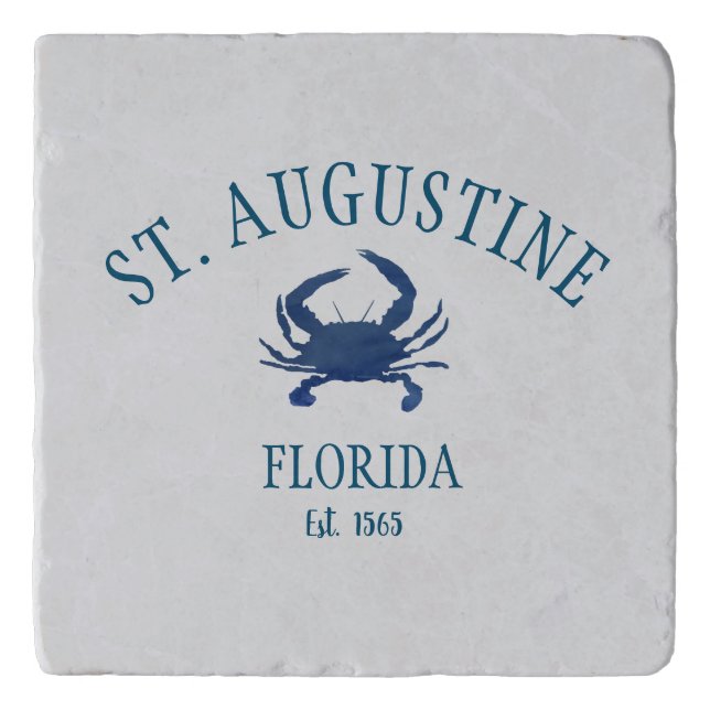 St Augustine Florida Est Beach Blue Crab Trivet (Front)