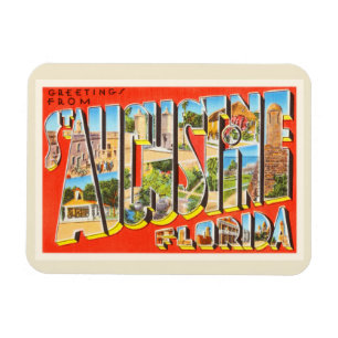 St Augustine Florida FL Vintage Travel Souvenir Magnet