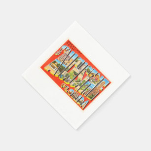 St Augustine Florida FL Vintage Travel Souvenir Paper Napkins