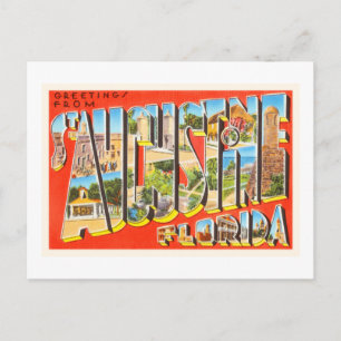 St Augustine Florida FL Vintage Travel Souvenir Postcard