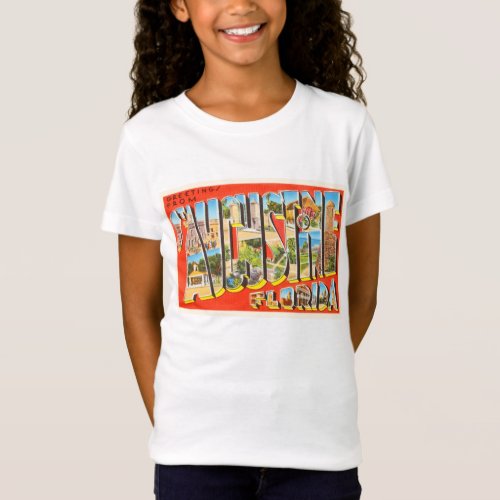 St Augustine Florida FL Vintage Travel Souvenir T_Shirt
