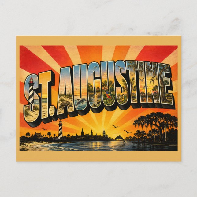 St. Augustine Florida Lighthouse Beach State Park  Postcard (Front)