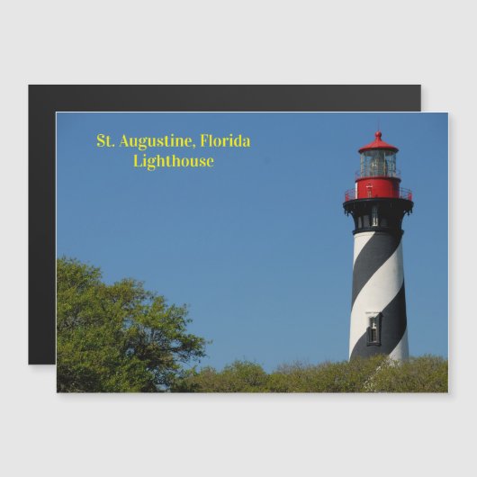 St. Augustine, Florida lighthouse magnetiic card (Front/Back)